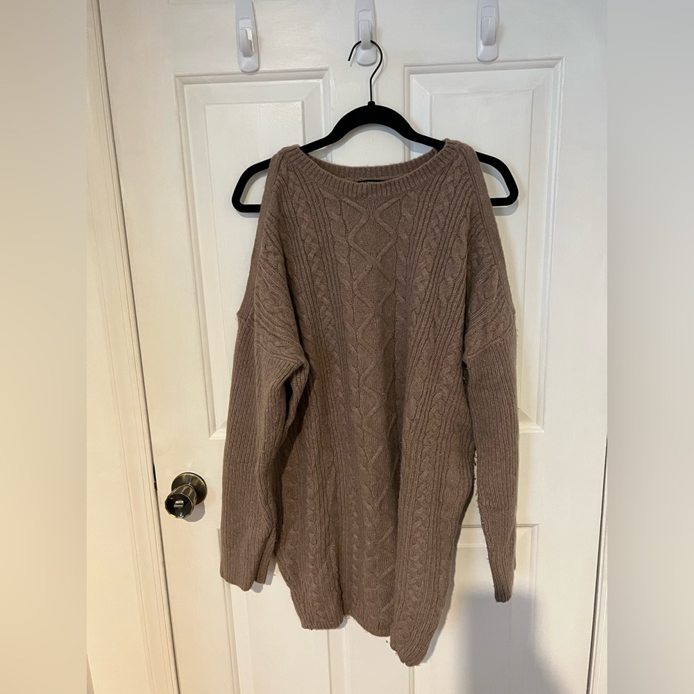 Express Cable Knit Sweater Dress